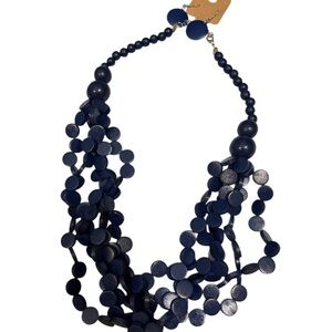 Elegant Blue Beaded Necklace